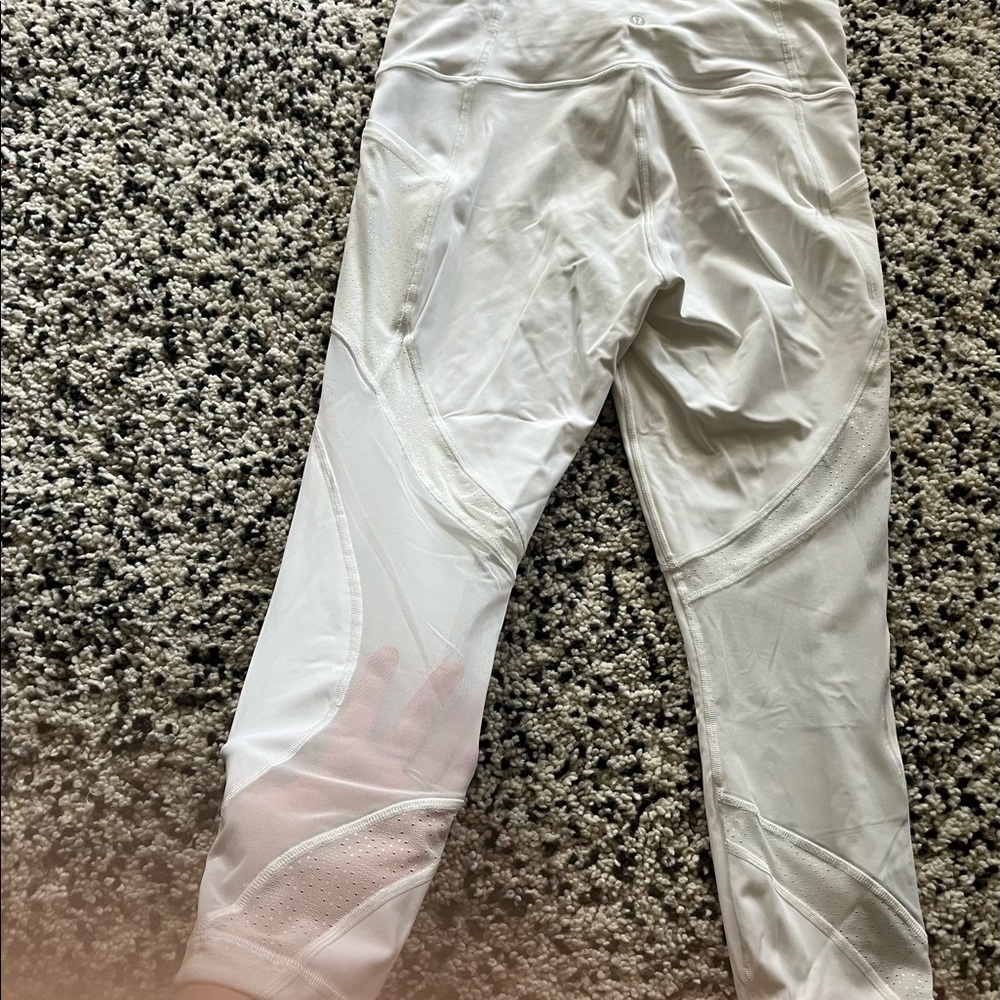 White Lulu Mesh Crops